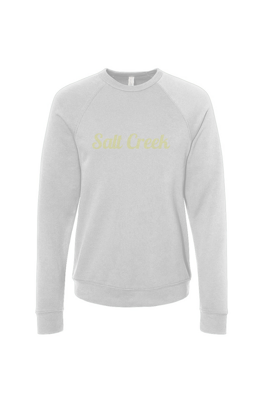 Fleece Crewneck Sweatshirt Side Embroidery